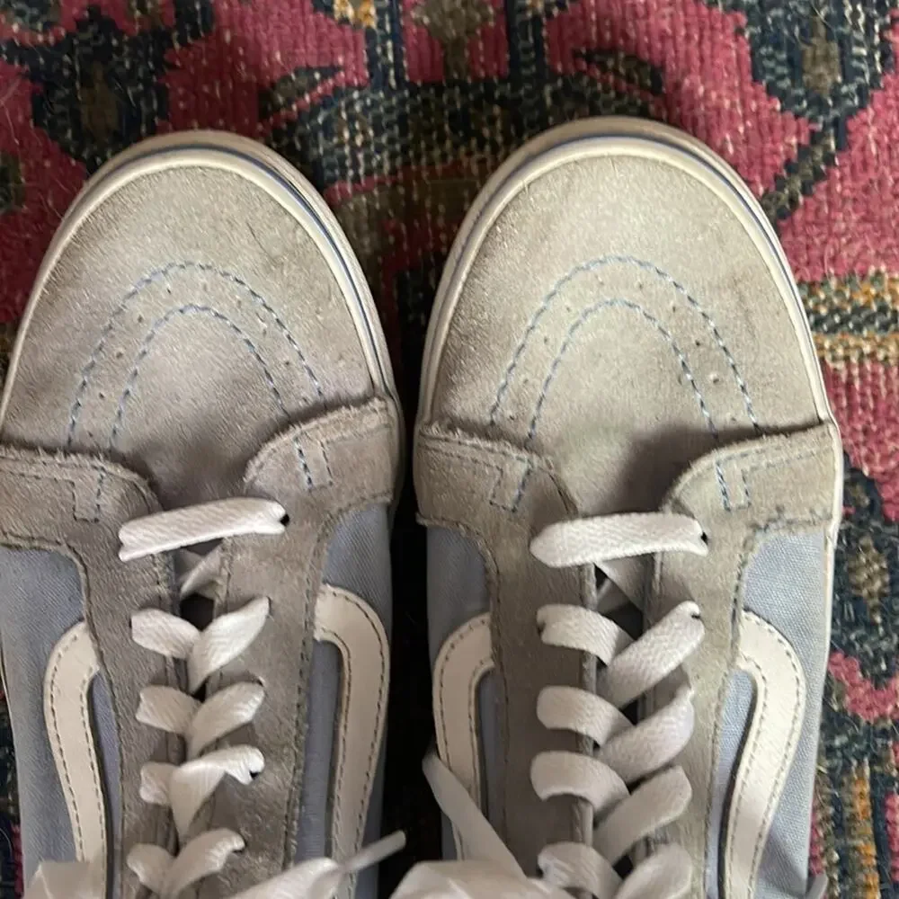 VANS Sk8-Hi hi top suede canvas skateboard skater sneakers Sz 8